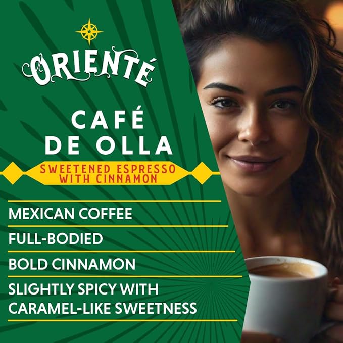 Oriente Sweetened Espresso with Cinnamon Coffee Pods 50 ct Dark Roast Flavored Cuban Inspired Coffee in Single Serve Pods - 100% Arabica Beans Compatible with Keurig K Cups Maker