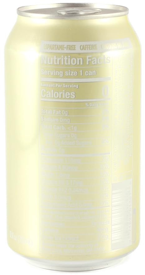 KauffmanTreats Frannie Sparkling Beverage- Zero Calories &amp Sugar Aspertame Free: 8-Ct 12 Oz. Cans (Luscious Lemonade)