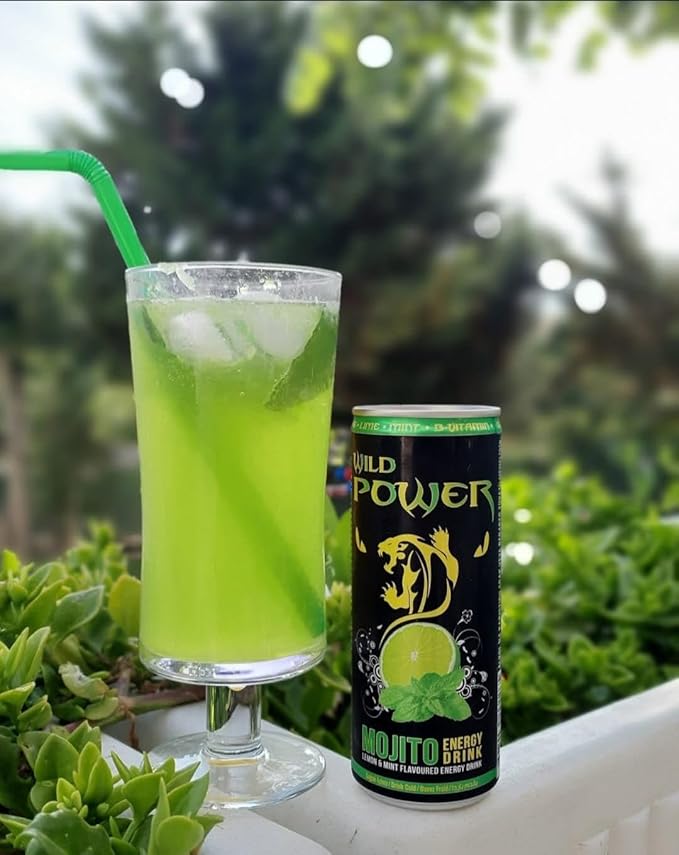Wild Power Energy Drink Mojito Flavor 8.4 fl oz (250 mL) Slim Cans 24 Pack