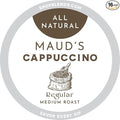 Maud's Classic Cappuccino Coffee Pods (Medium Dark Roast) 16ct. Solar Energy Produced Recyclable Single Serve 1 Step Cappuccino Pods 100% Arabica Coffee Milk and Sugar Included KCup Compatible