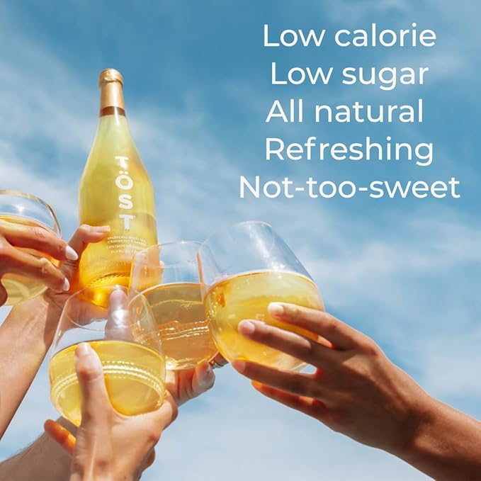 TÖST + TÖST Rosé All-Natural Non Alcoholic Sparkling Beverage 250ML - 16 Pack
