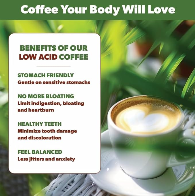 Low Acid Organic Coffee – Whole Bean Mold-Free &amp Stomach Friendly by Java Planet Colombian Single Origin Medium Dark Roast Smooth Full Flavored 5LB Bag