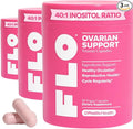 O Positiv FLO Ovarian Health Support – Hormone Balance for Women with DIM Myo &amp D-Chiro Inositol Folic Acid – Ovulation &amp Cycle Support – 30 Servings (Pack of 3)