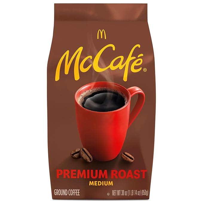 McCafe Premium Roast Ground Coffee Medium Roast Premium Quality Responsibly Sourced Kosher Certified 30oz. Bag
