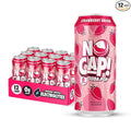 NO CAP! Next Gen Soda Pop with Zero Sugar Zero Calories and Electrolytes for Hydration Naturally Flavored Caffeine-Free Soda Vegan &amp Gluten-Free 16 oz Cans (Strawberry Dream)
