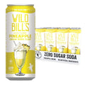 Pineapple - Wild Bill's Zero Sugar Cream Soda Zero Artificial Colors Flavors or Preservatives Naturally Sweetened (Individual 12oz Cans12-Pack)