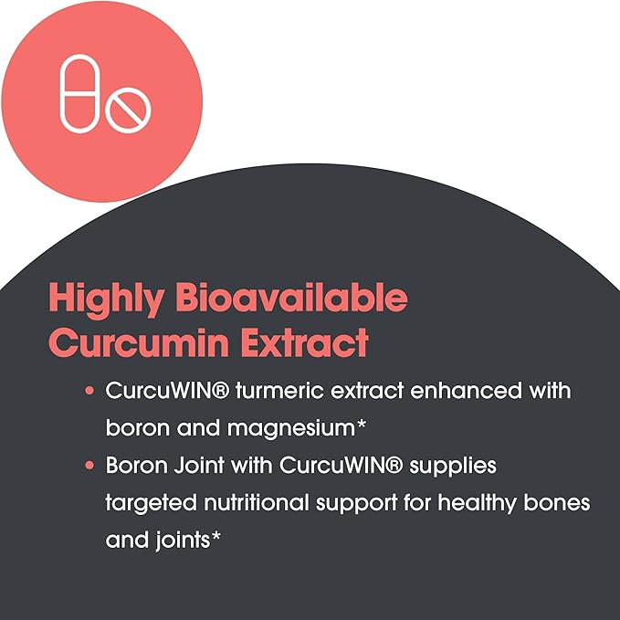 Allergy Research Group Boron Joint with CurcuWIN - Boron Complex for Men &amp Women Bone &amp Joint Support 6mg Supplement Vegetarian Capsules - 90 Count