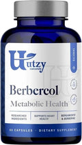 Utzy Naturals Berbercol | 500mg Citrus Bergamot (as Bergamonte) &amp Berberine | Naturally Supports Heart Health and More | 60 Capsules