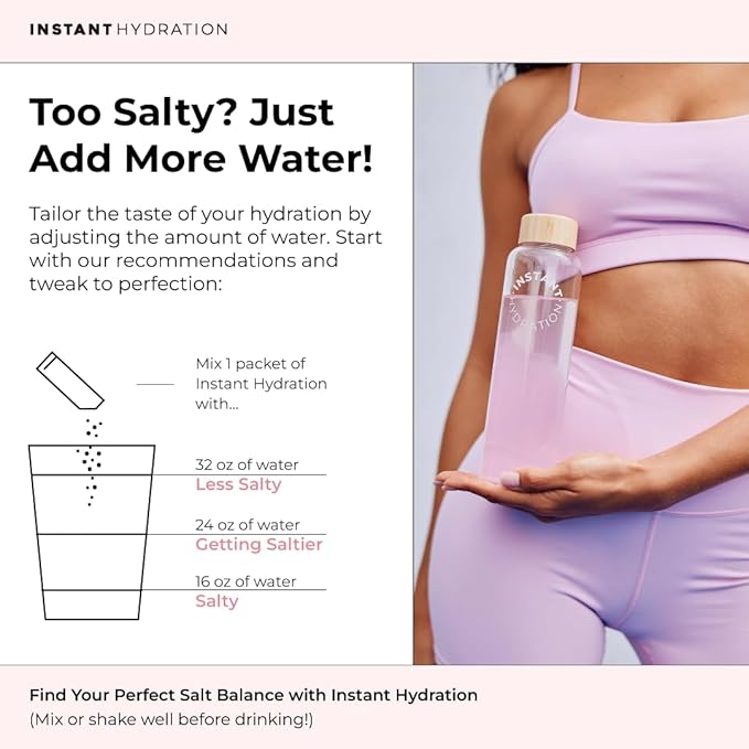 Instant Hydration Electrolytes Powder Packets - Watermelon Electrolyte Drink Mix - Zero Sugar - Keto Vegan Gluten-Free Non-GMO - Boost Recovery Brain Health Muscle &amp Tissue Support- 30 Sticks