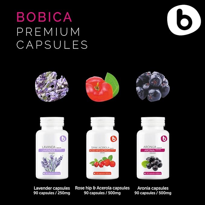 Organic Aronia Berry Capsules – Black Chokeberry Supplement with Natural Anthocyanins &amp Polyphenols – Supports Immune System – from Aronia Berries Powder – Non-GMO – 500mg 90 Vegan Capsules