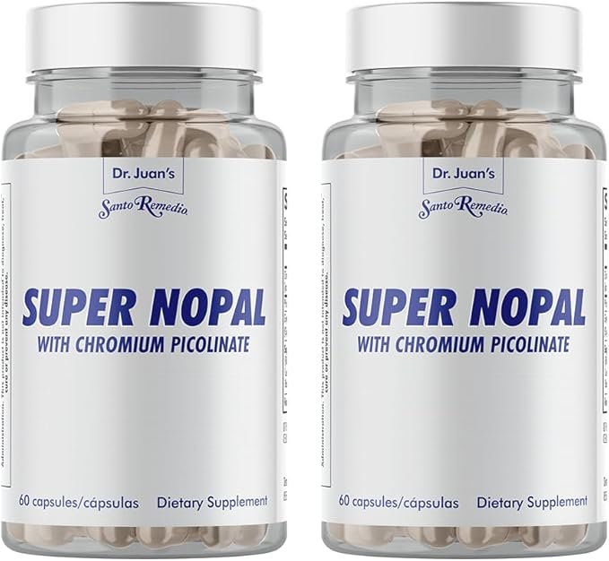 Santo Remedio Super Nopal Exclusive Formula with Nopal Gurmar (Gymnema Silvestre) Chromium Picolinate and Vanadyl Sulfate. 60 Capsules (30 Servings) (2)