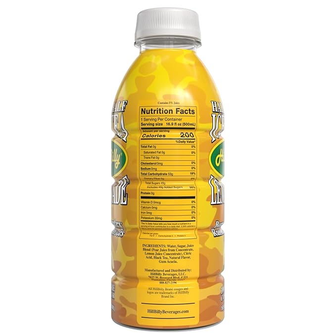 HillBilly Iced Teas and Lemonades Half &amp Half Lemonade 6 Count