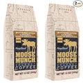Moose Munch Butterscotch Caramel Ground Coffee – 2 Pack 12 oz Bags – Sweet Buttery Caramel Flavored Medium Roast Coffee