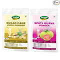 Yeshvi NATURAL Sugarcane Juice Powder &amp Spicy Guava Powder Combo Pack Instant Mix Drink Powder Drink Ready to Serve 200gm