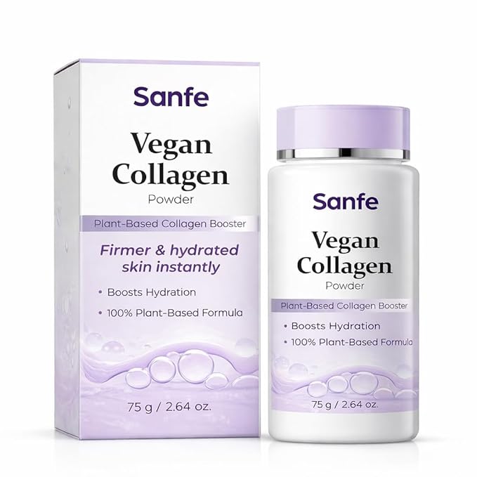 Sa.nfe Vegan Collagen Powder Plant-Based Collagen Booster Boosts Hydration 100% Plant-Based Formula 75g (pack of 3)