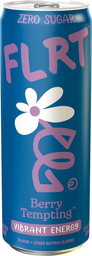 FLRT Energy Berry Tempting Clean Energy Energy Drink 12 Fl Oz (Pack of 12)