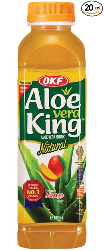 OKF Aloe Vera King Drink Mango 16.9 Fluid Ounce (Pack of 20)