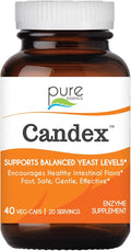 Pure Essence Candex Supplement - Yeast Overgrowth Supplement with Digestive Enzymes Yeast Infection Probiotic Aid for Men and Women - 40 Capsules