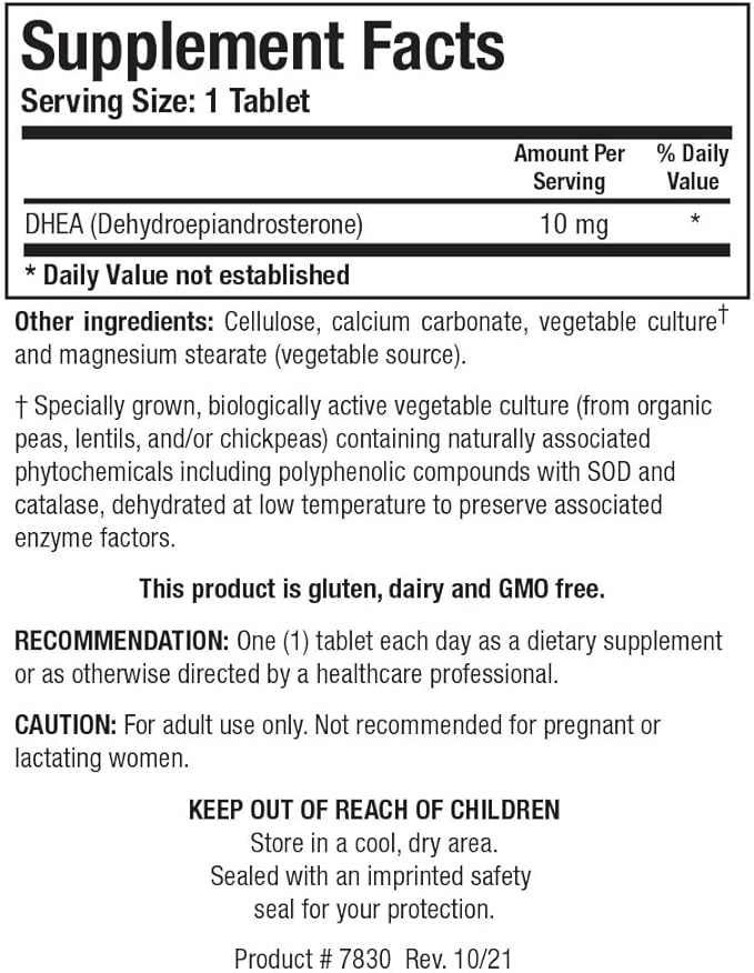 Biotics Research DHEA 10 Milligram Hormonal Balance Metabolism Improved Mood and Outlook Age Gracefully Healthy Stress Response 180 Tablets