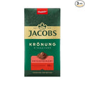 Jacobs Kronung Entkoffeiniert Decaf Ground Coffee 500 Gram / 17.6 Ounce (Pack of 3)