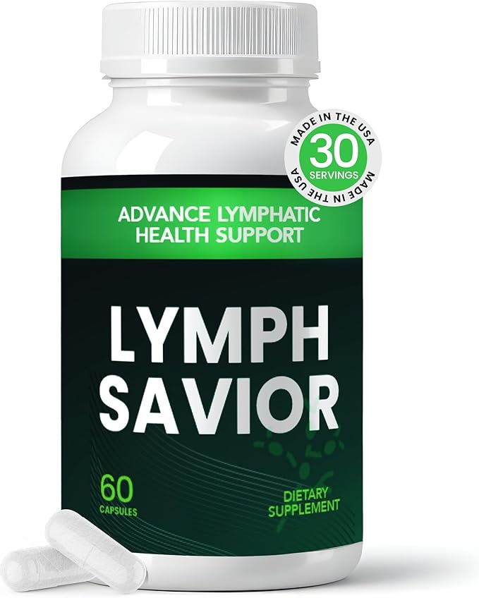 Advanced Lymphatic Health Support Supplement for Adults - Non-GMO Dietary Supplement Crafted with Botanicals &amp Nutrients for Lymphatic Wellness - 60 Capsules - 1 Pack