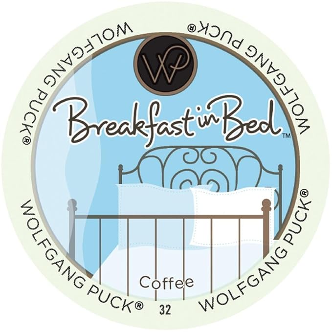 Wolfgang Puck Coffee Breakfast in Bed (Medium Roast) 24-Count K-Cups for Keurig Brewers
