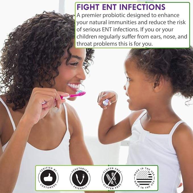 Oral Probiotic Supplement with BLIS K12 4 Billion CFU - Now Dairy Free 60 Day Supply Bottle for Bad Breath Strep Cavities Gum Oral and Dental Health - Sugar Free - USA Made - 60 Count