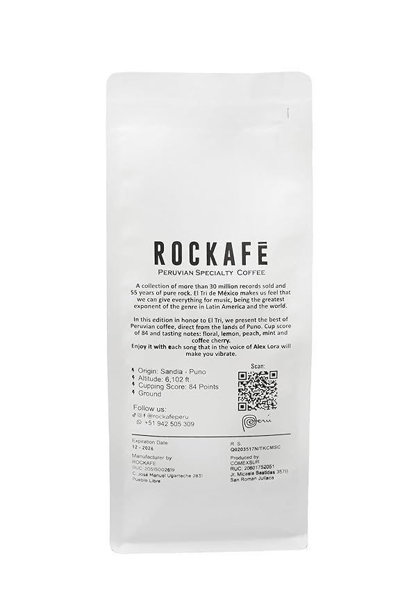 Rockafe El Tri Edition - 8.8 oz Bag of Peruvian Specialty Coffee - By Iky Store (Red Caturra and Bourbon) (1)