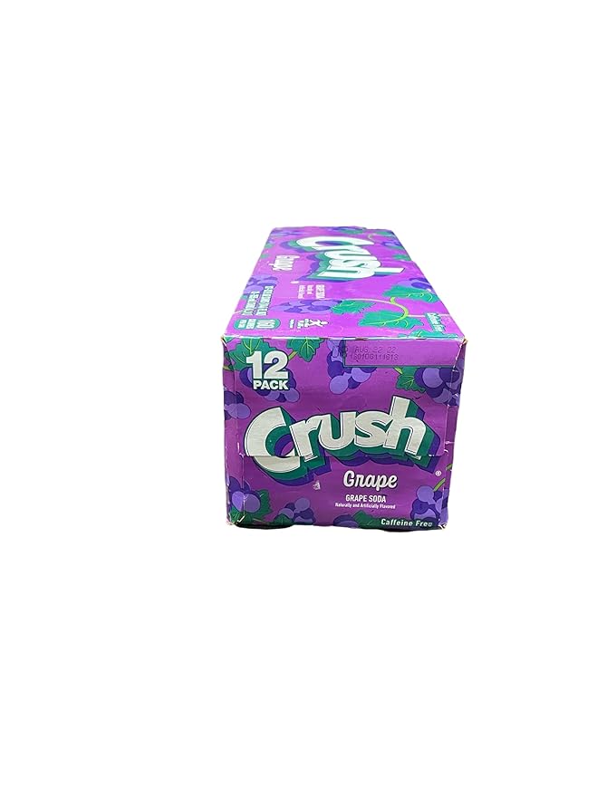 Crush Soda Munchie Box Reserve - Stocked for your Pleasure - Cans or Bottles (Grape Pack of (12) 12 Oz Cans)