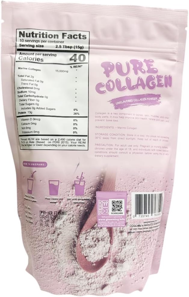 Glowming Pure Collagen Unflavored Collagen Powder 150g