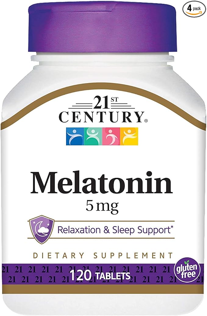 Melatonin 5mg Maximum Strength 120 ea (Pack of 4)