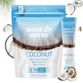 Wake Up Water Energy Drink Mix Sugar Free Clean Energy Powder with Electrolytes &amp B Vitamins Natural Caffeine for Focus &amp Hydration (15 Pack) - Coconut