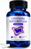 Ultimate Nattokinase Supplement with 10800 FU of Nattokinase Natural Support for Circulation &amp Cardiovascular Health Odorless Fermented Soy Enzyme Easy Daily Routine 60 Capsules