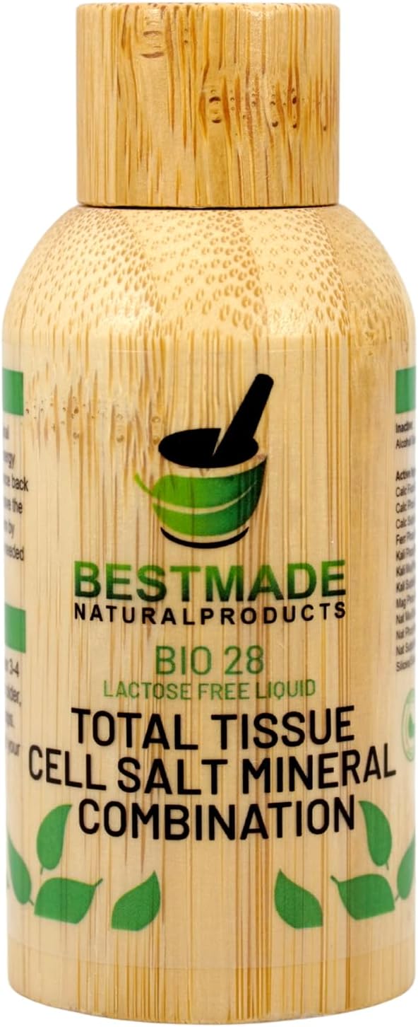 Bestmade Total Tissue Cell Salt Mineral Combination BIO28 - Helps Your Body Absorb and Use Nutrients Increase Energy Levels Helps Improve Sleep Patterns Overall Health and Vitality 30 mL Drops