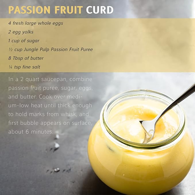 Jungle Pulp Passion Fruit and Guava Puree Costa Rica Blend for Cocktails HurricanesIce Tea DessertsSmoothies and Kitchen 2 Flavor Bundle (2 Liters)