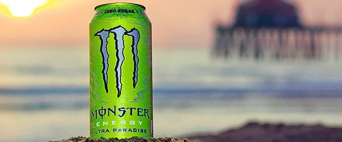 Monster Energy Ultra Zero Sugar Energy Drinks 16 ounce cans (Ultra Paradise 6 Cans)