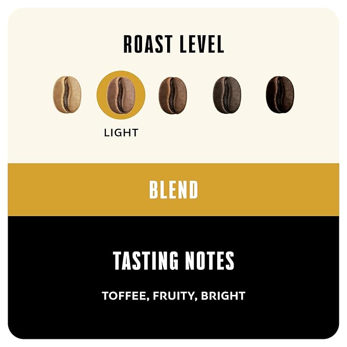 BLK &amp Bold Whole Bean Coffee Brighter Days Premium Light Roast 100% Arabica Beans 12 oz Bag