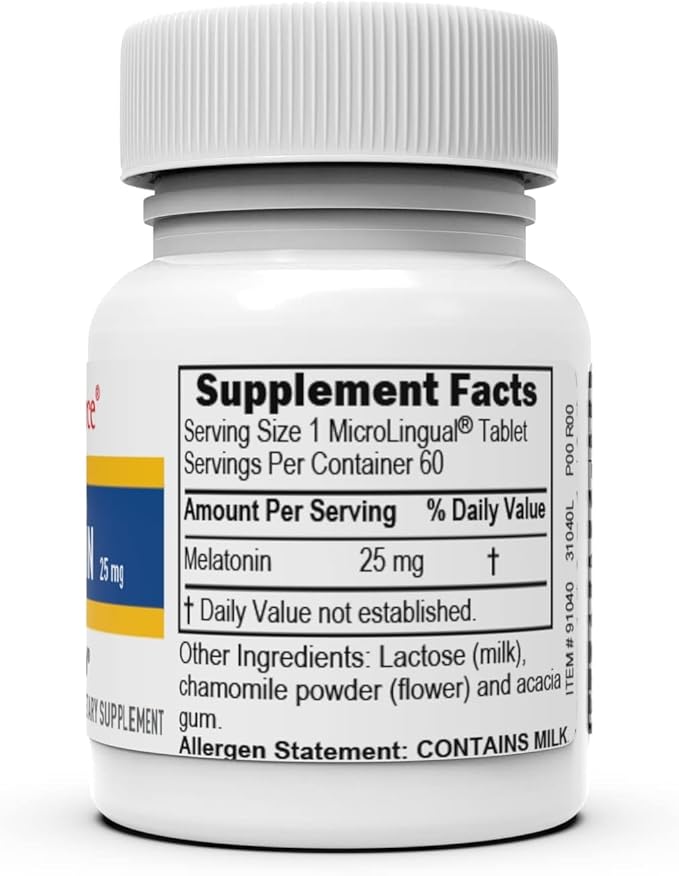 Superior Source Extra Strength Melatonin - Melatonin Supplement for Adults - Natural Sleep &amp Relaxation Support Formula - 25 mg Instant Dissolve Tablets (Pack of 2)