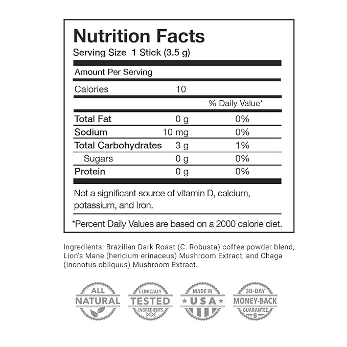 Mushroom + Coffee Javita Immune &amp Defend Blend of Chaga Lion's Mane and Dark Roast Robusta Coffee for Morning Boost Wellness Support Smooth Convenient Coffee Mix (2 box/48 serv)