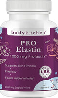 Body Kitchen Pro-Elastin 1000 mg Elastin Supplement Help Reduce Signs of Aging Improved Skin Health Firmness &amp Elasticity Fewer Wrinkles Veggie Caps (Pack of 1)