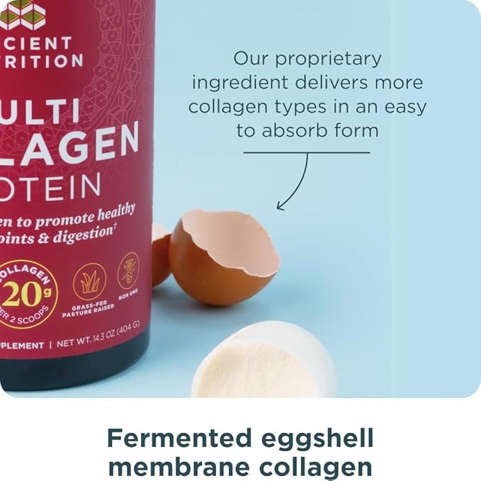 Ancient Nutrition Hydrolyzed Collagen Peptides Powder Unflavored Multi Collagen Powder Packets for Women and Men with Vitamin C 24 Servings Supports Skin and Nails Gut Health