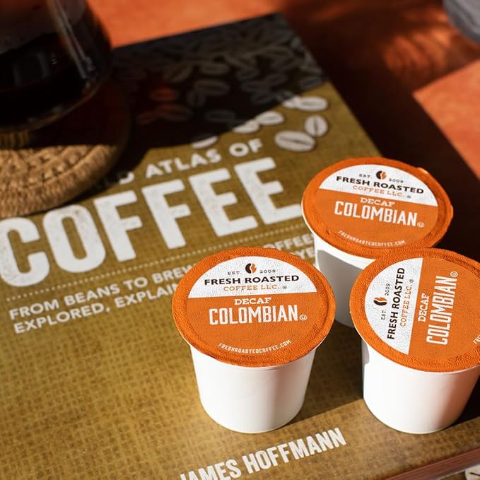 Fresh Roasted Coffee100% Colombian Decaf Kosher EA Natural Decaf K-Cup Compatible 96 Pods