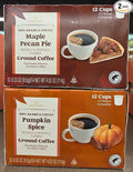 Barissimo Maple Pecan Pie &amp Pumpkin Spice Ground Cup Light Roast Coffee 4.02oz 114g (Two Boxes)