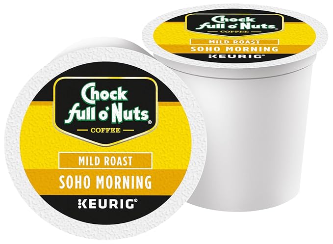 Chock Full o'Nuts Soho Morning Coffee Mild Roast Compatible with K-Cup Pods 12 CT (Pack of 2)