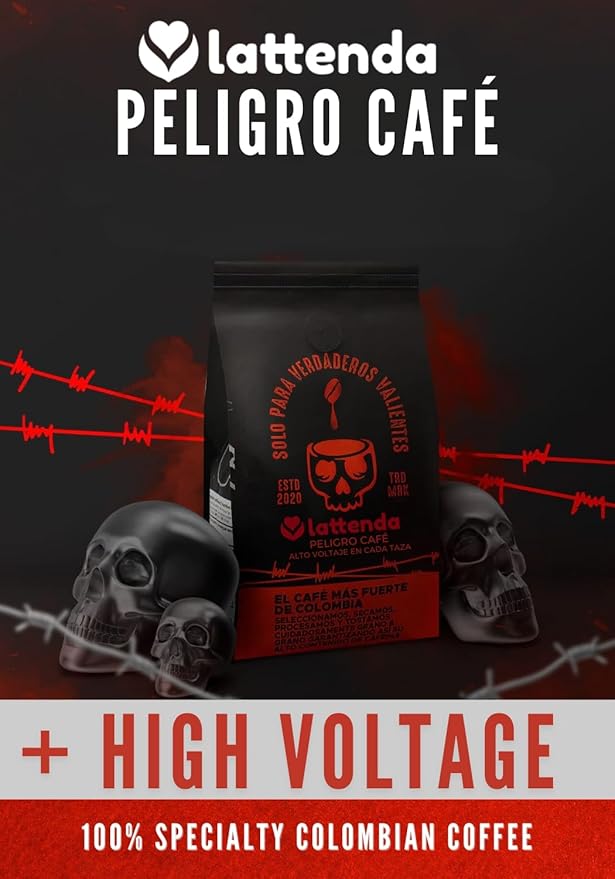 Peligro Specialty Coffee: High Voltage Colombian Coffee - Intense Flavor 2 Pack 454g Ground