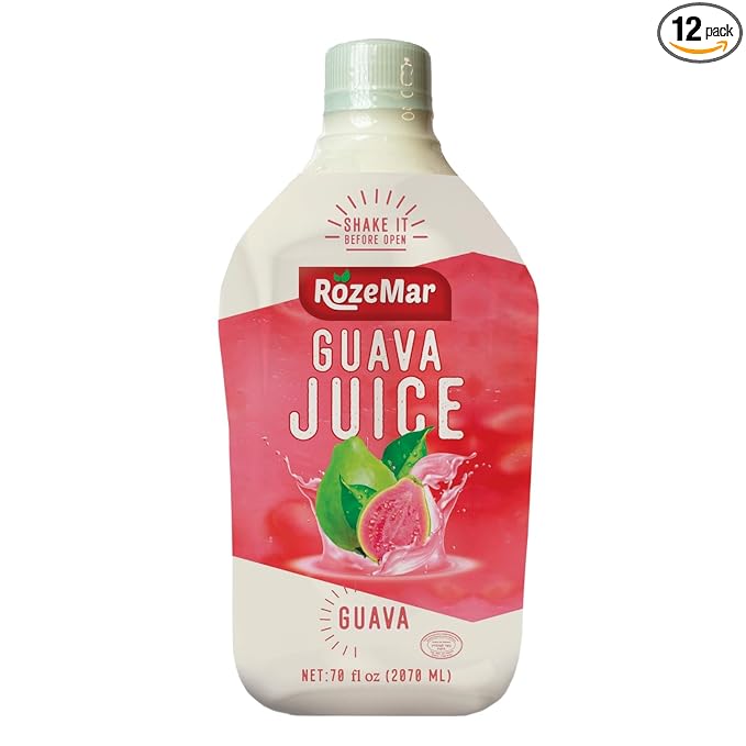 Pack of 9 Guava Juice by Rozemar | Natural Tropical Superfruit Beverage | Rich in Vitamin C &amp Antioxidants | Immune Support Digestive Health &amp Hydration Drink | Refreshing Wellness Juice (70