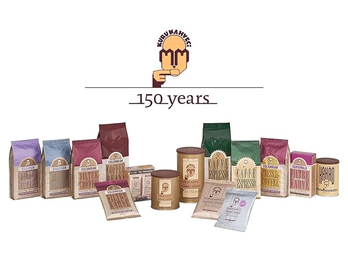 KURUKAHVECI MEHMET EFENDI Coffee Bundle – Turkish Coffee Ground 500g and Espresso Coffee 500g Rich Aroma