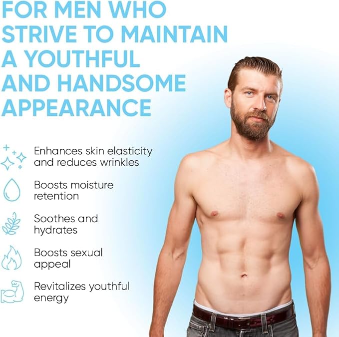 Handsome Marine Collagen Tablets Enhanced with Aloe Vera Hydrolyzed Collagen Supplements for Men 60 Capsules per Pouch