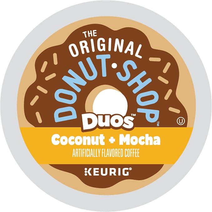 The Original Donut Shop Duos Coconut + Mocha Keurig Single-Serve K-Cup Pods Medium Roast Coffee 72 Count