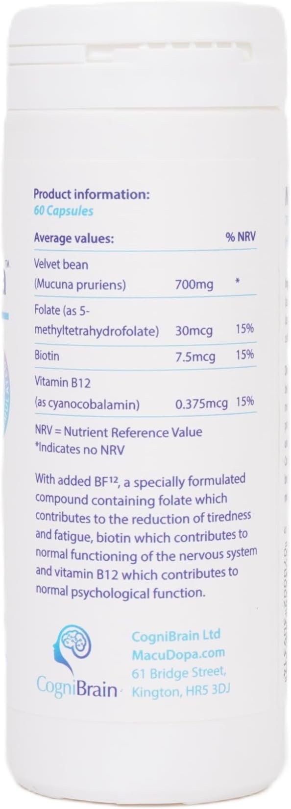Night Capsules 700mg Proprietary Blend 63% HPLC standardised Levodopa. 60 Veggie Capsules